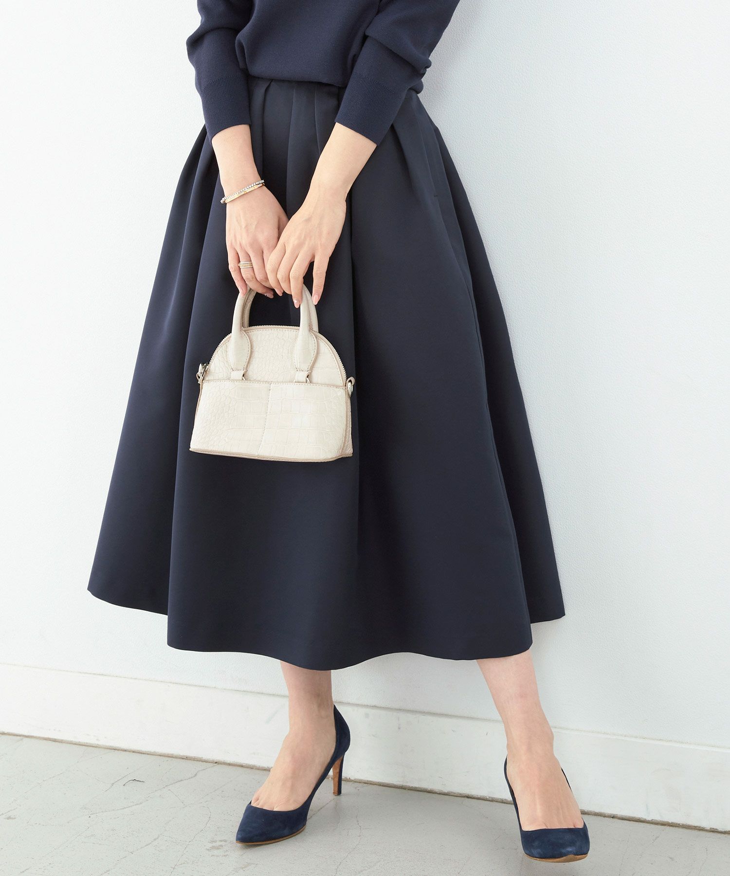 手洗い可 新色追加 S/M/L 日本製 無地 フレア 大人カジュアル きれいめ オケージョン ふんわり ジョイントスペース