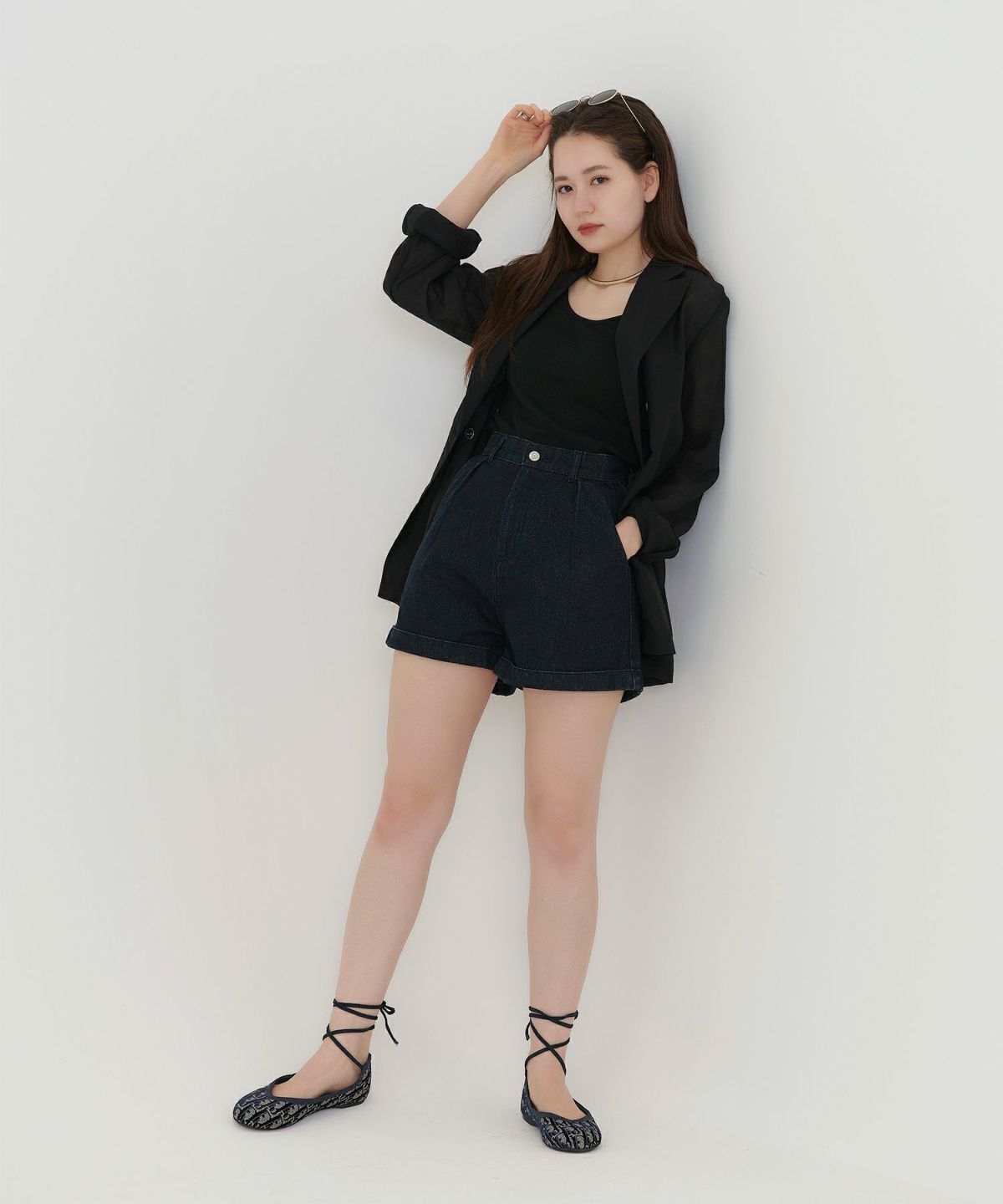 パンツ/ボトムス/ショートパンツ/デニム/ライトブルー/インディゴ