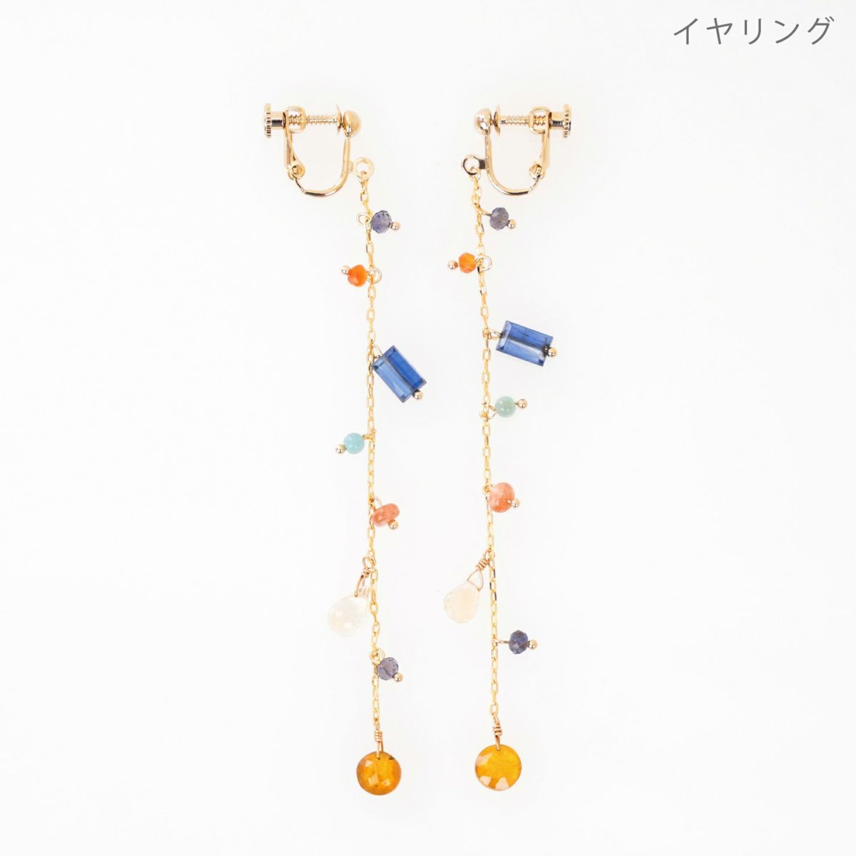 カラフル ストーン ピアス イヤリング Colorful Stone Pierce Earring （Liala） 全2種  ｜lia911-9686【1】