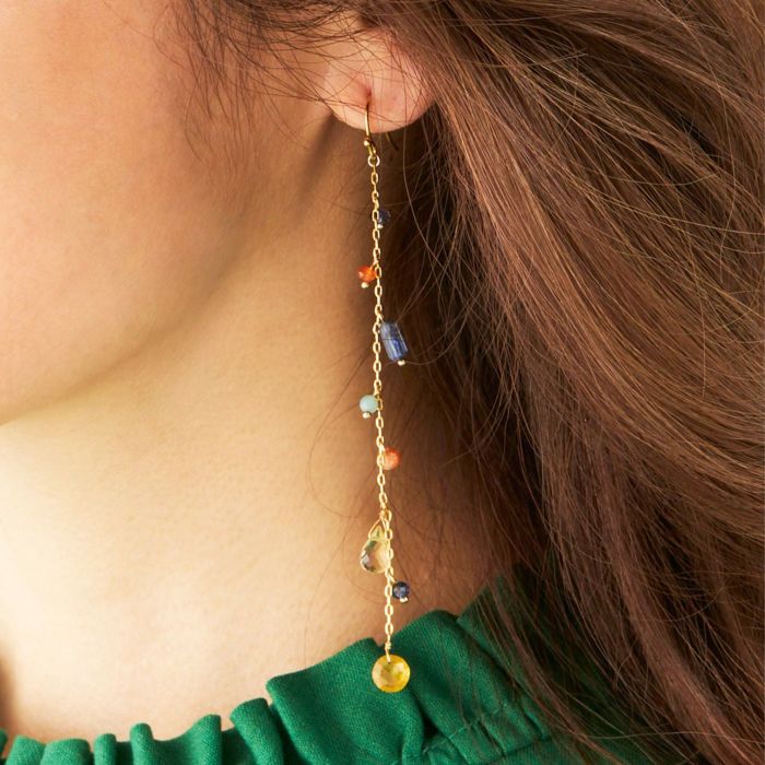 カラフル ストーン ピアス イヤリング Colorful Stone Pierce Earring