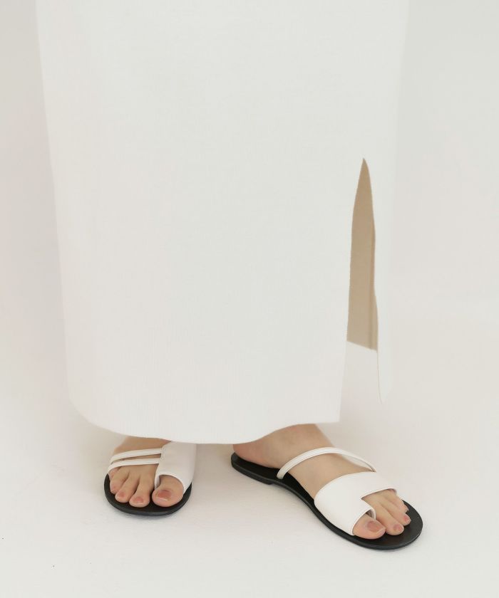 uni's room■4color アシンメトリートングサンダル SS-SS25-76 限定Price！SALE アシンメトリー フラットサンダル TINA：JOJUN