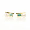 オーロラ ストーン パール ツイン ピアス イヤリング Aurora Stone Pearl Twin Pierce Earring