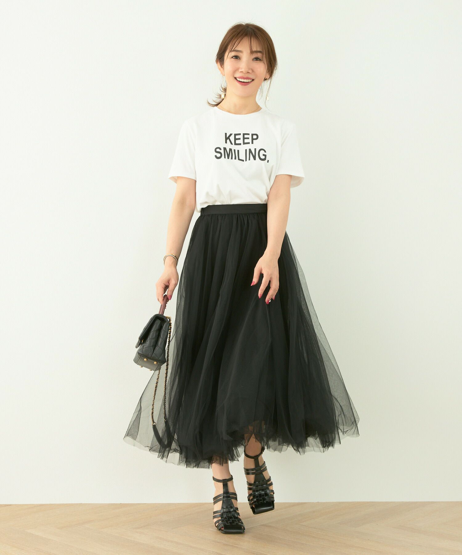 3代目/手洗い可/ふんわり/Aライン/ウエストゴム/軽い/上品/きれいめ/S/M