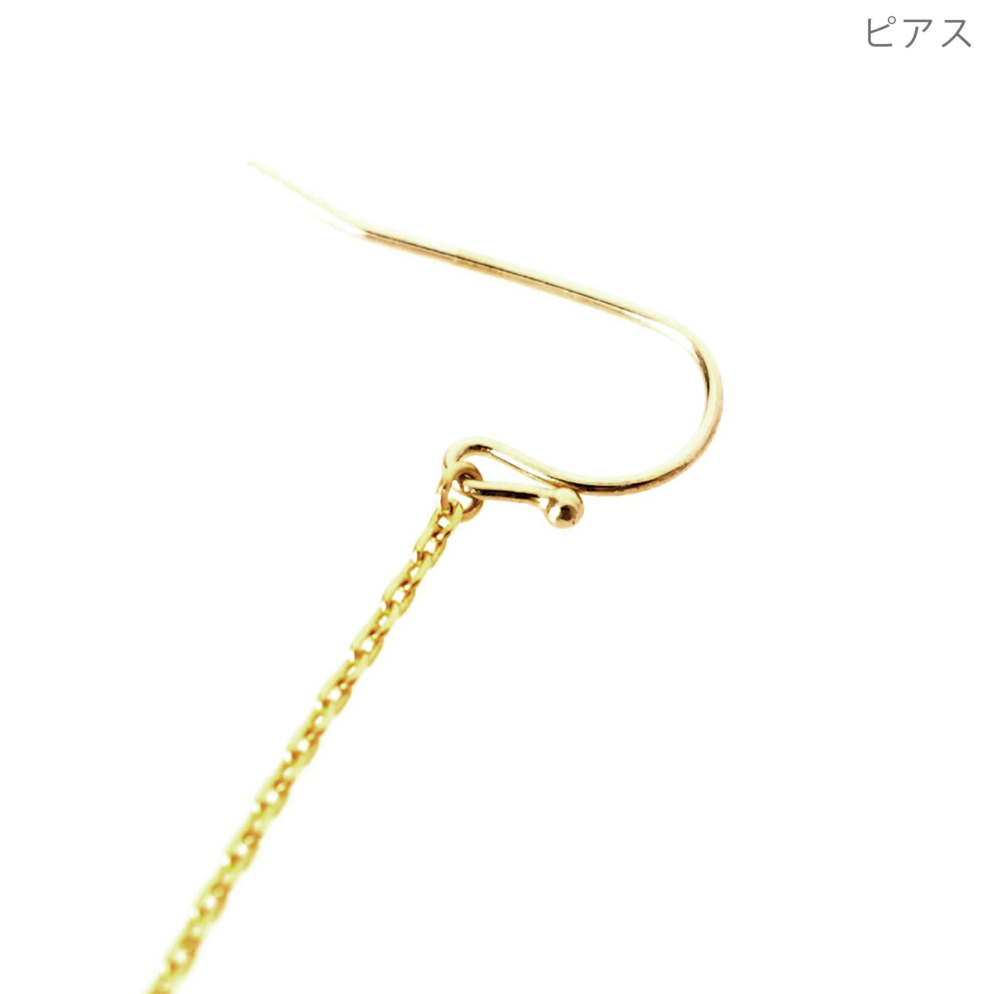 イエロー クリスタル ロング ピアス イヤリング Yellow Crystal Long Pierce Earring （Liala）