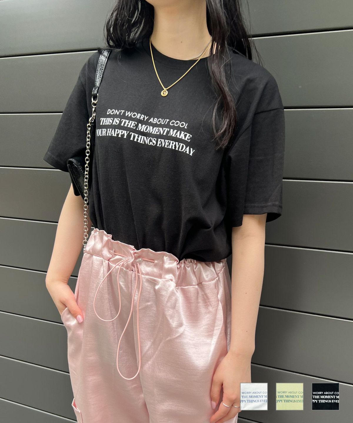 MOMENT ロゴ Tシャツ mimi toujours