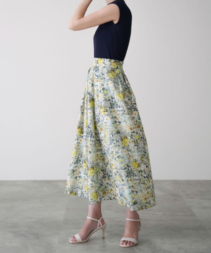 限定！ 花柄 フレア スカート  × 全2色