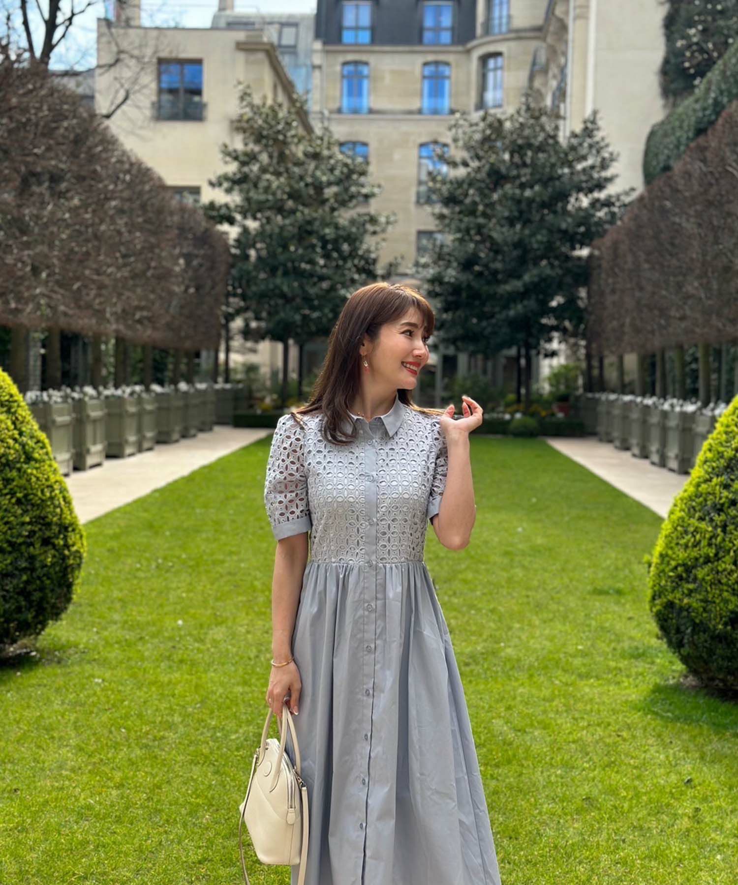 新色追加/手洗い可/上品/エレガント/襟付き/レース/半袖/前開き/授乳