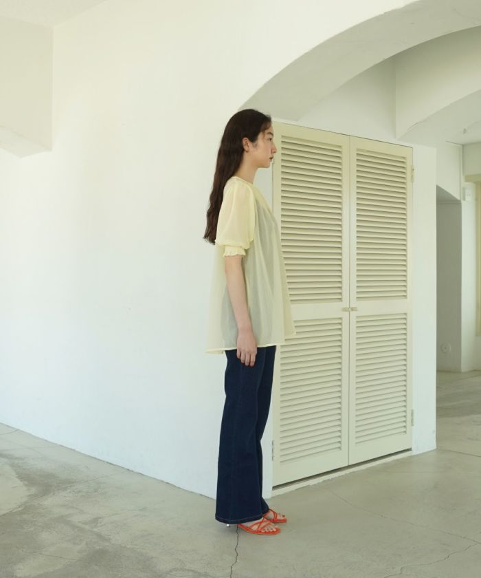 限定Price!SALE ギンガムチェック柄 シアーブラウス TINA 限定Price!SALE ギンガムチェック柄 シアーブラウス TINA