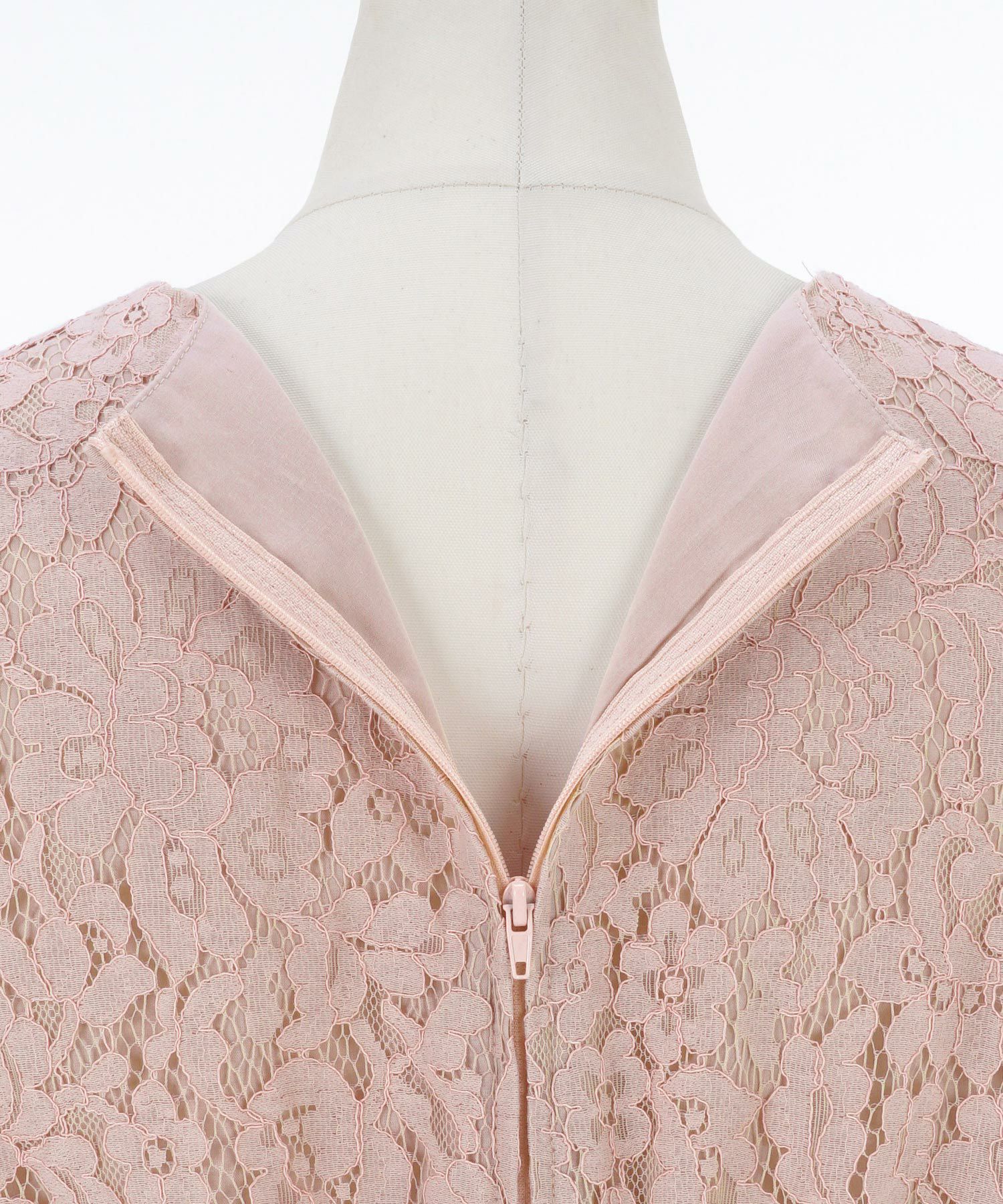 手洗い可/ドレス/オケージョン/脚長効果/パフ袖/半袖/着やせ/結婚式