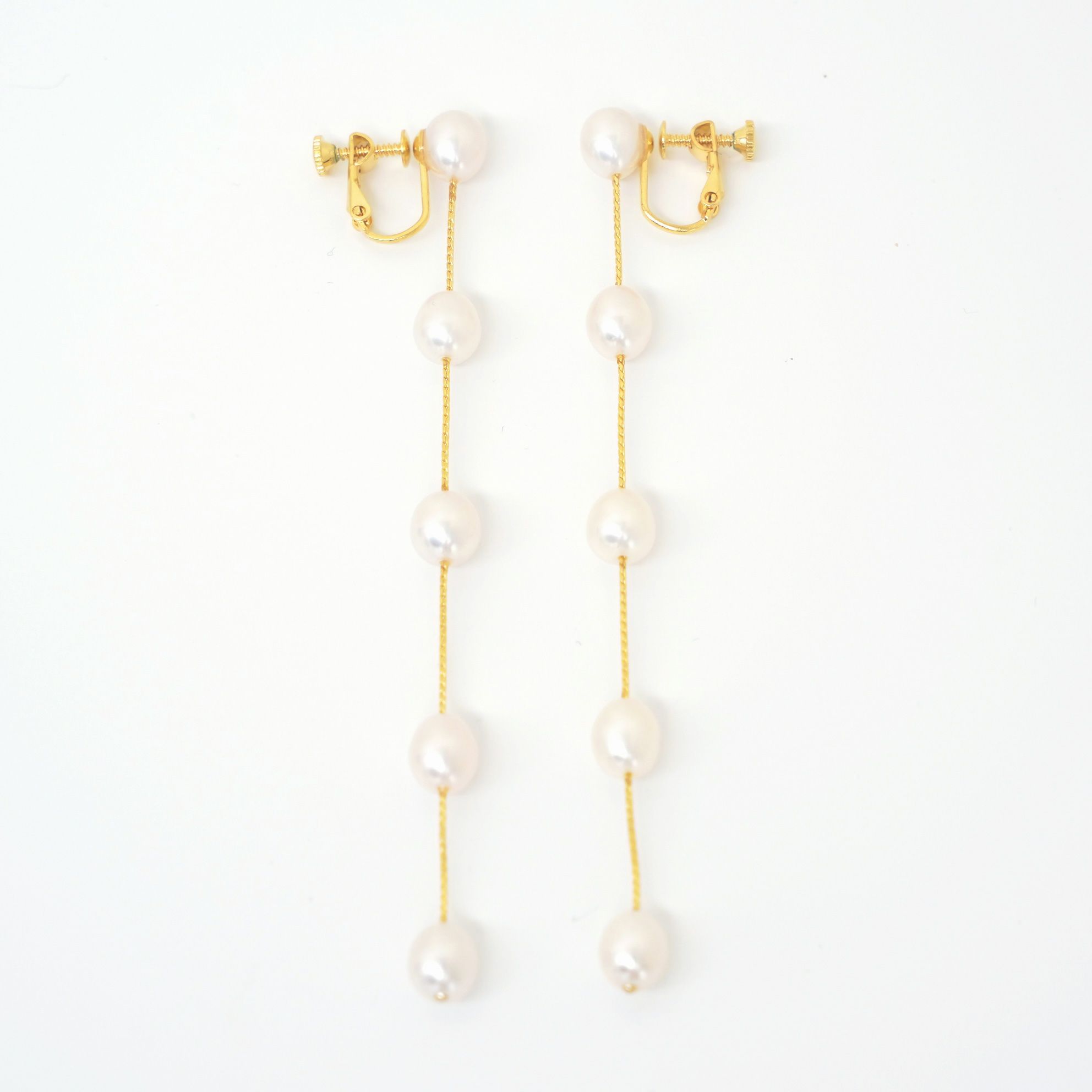 5 パール ロング ピアス イヤリング 5 Pearl Long Pierce Earring