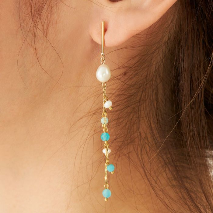 スプラッシュ ターコイズ ピアス イヤリング Splash Turquoise Pierce Earring