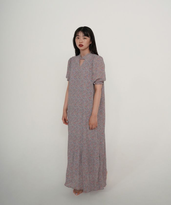 フラワープリント Aラインワンピース TINA：JOJUN 全2色｜tnj311