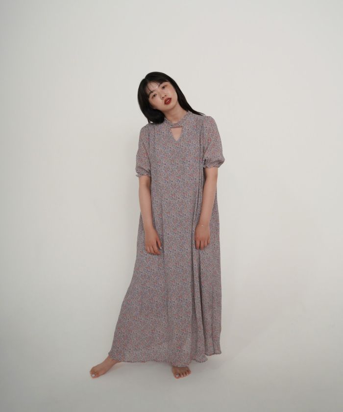 フラワープリント Aラインワンピース TINA：JOJUN 全2色｜tnj311
