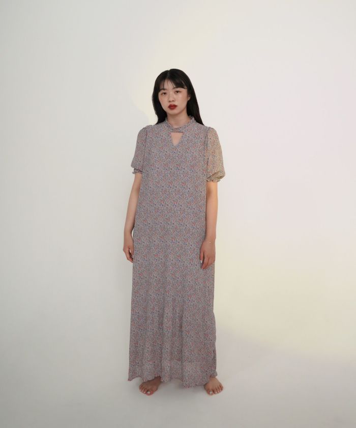 フラワープリント Aラインワンピース TINA：JOJUN 全2色｜tnj311