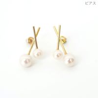 X パール ピアス イヤリング X Pearl Pierce Earring