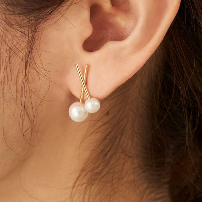 X パール ピアス イヤリング X Pearl Pierce Earring