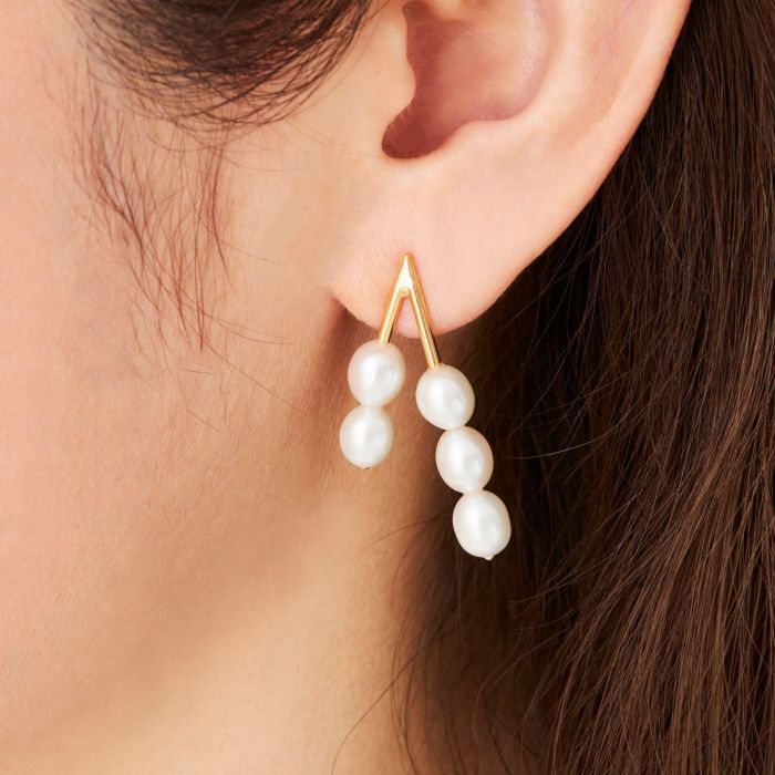 パール V ピアス イヤリング Pearl V Pierce Earring