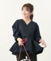 新色追加/newcolor/手洗い可/日本製/ペプラム/無地/ドット/フレア/タック/春/秋/ジョイントスペース