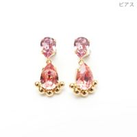 ピンク クリスタル スタッズ ピアス イヤリング Pink Crystal Studs Pierce Earring