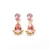 ピンク クリスタル スタッズ ピアス イヤリング Pink Crystal Studs Pierce Earring