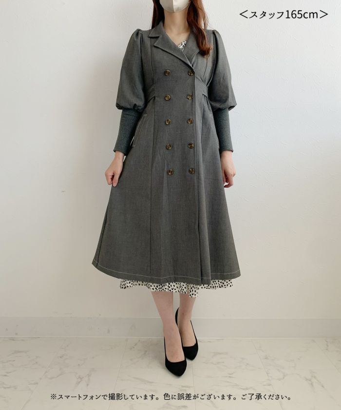 トレンチ デザイン ドレス コート le reve vaniller 全2色 ｜lvn112 