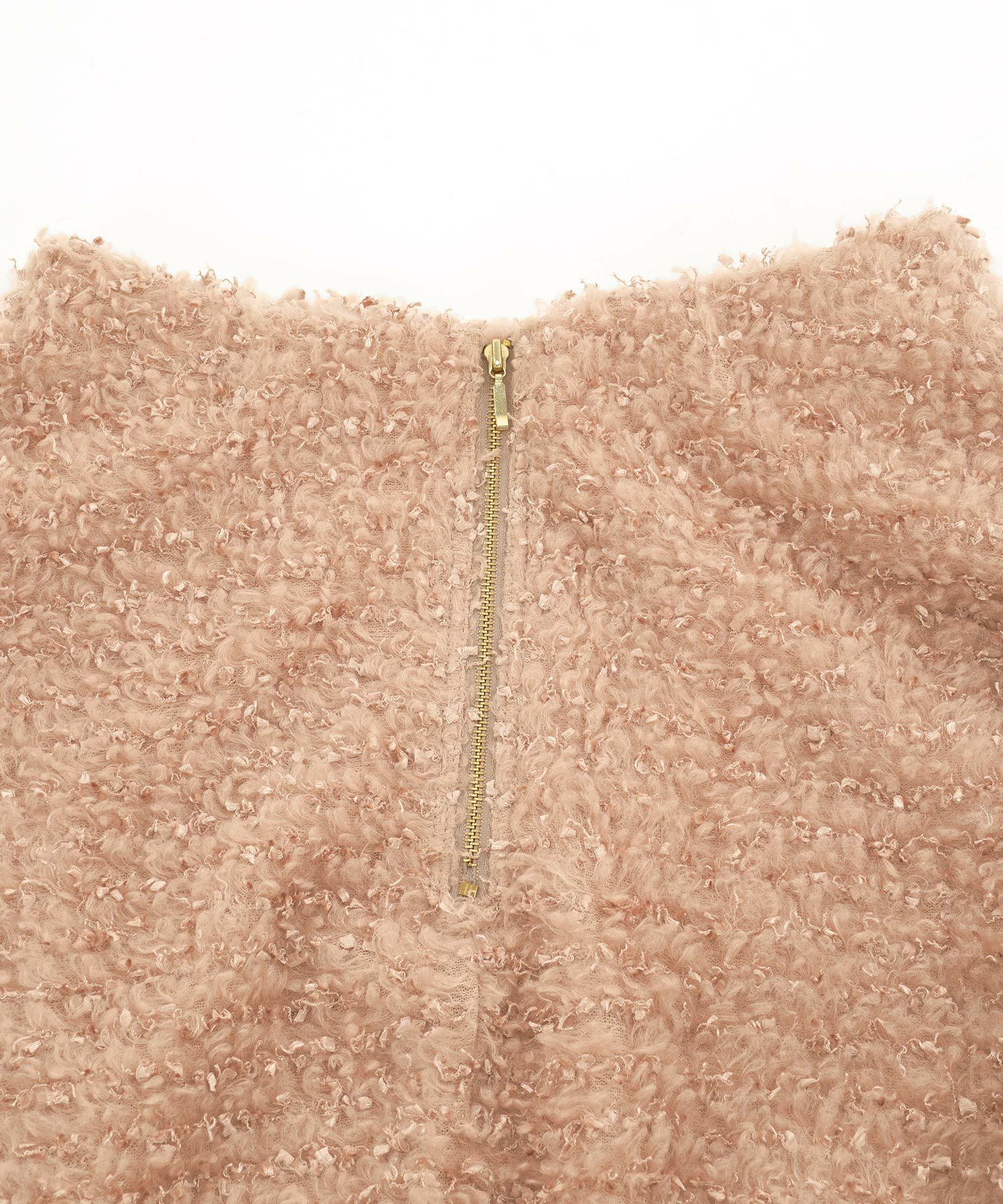 手洗い可/セットアップ対応/ファスナー/ウエストゴム/もけもけ/秋/冬/ロング/ボトムス