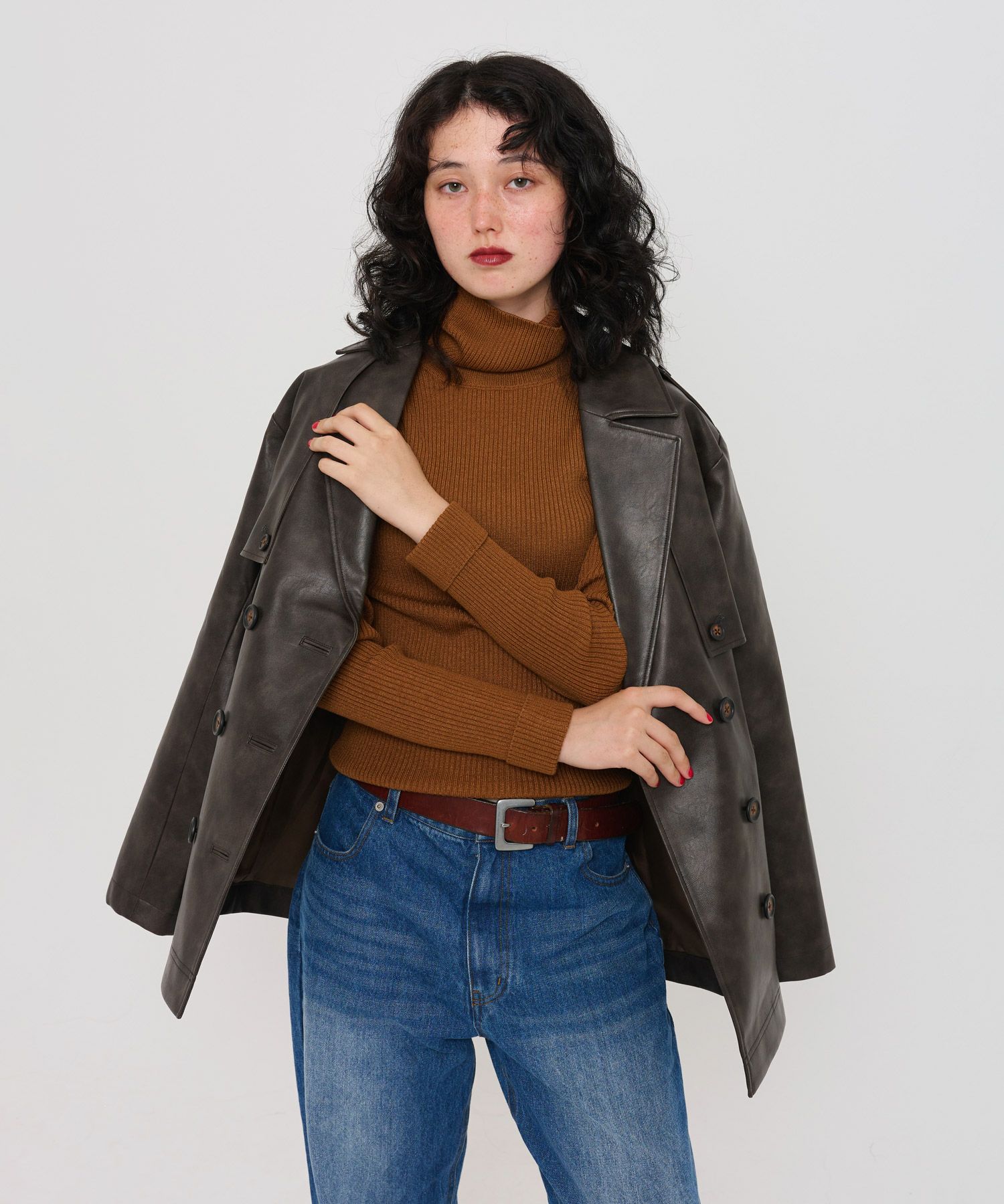 トップス/ニット/タートルニット/秋冬/ベビーピンク/ホワイト/シェルピンク/ミント/ホワイトパープル/ベージュ/ブラック