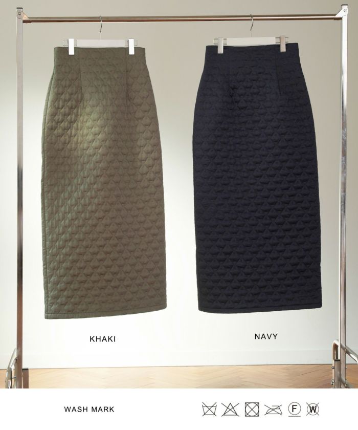 限定Price！SALE キルティング Hラインスカート TINA：JOJUN 全2