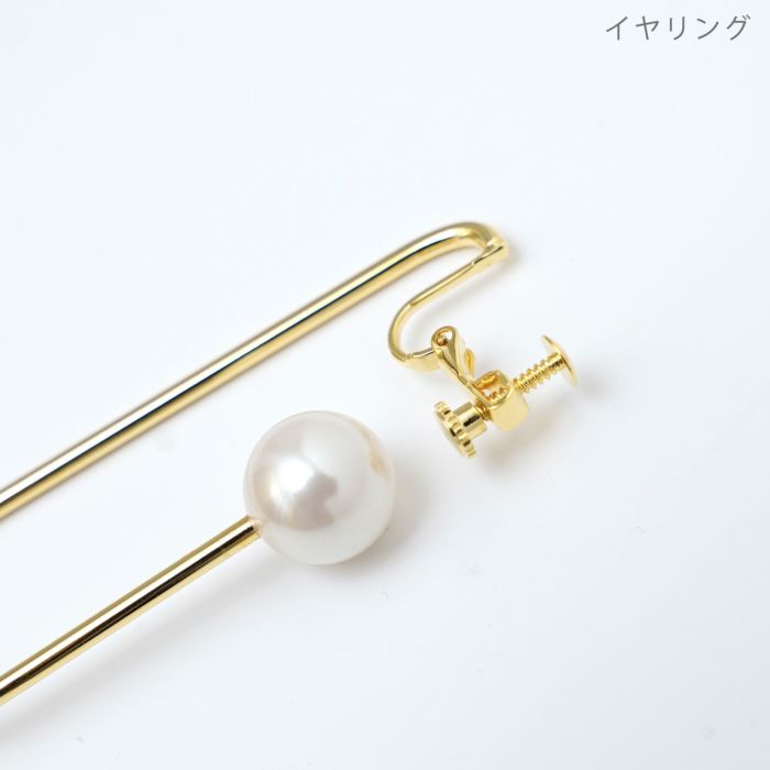 パール レクタングル ピアス イヤリング Pearl Rectangle Pierce Earring