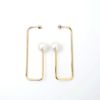 パール レクタングル ピアス イヤリング Pearl Rectangle Pierce Earring