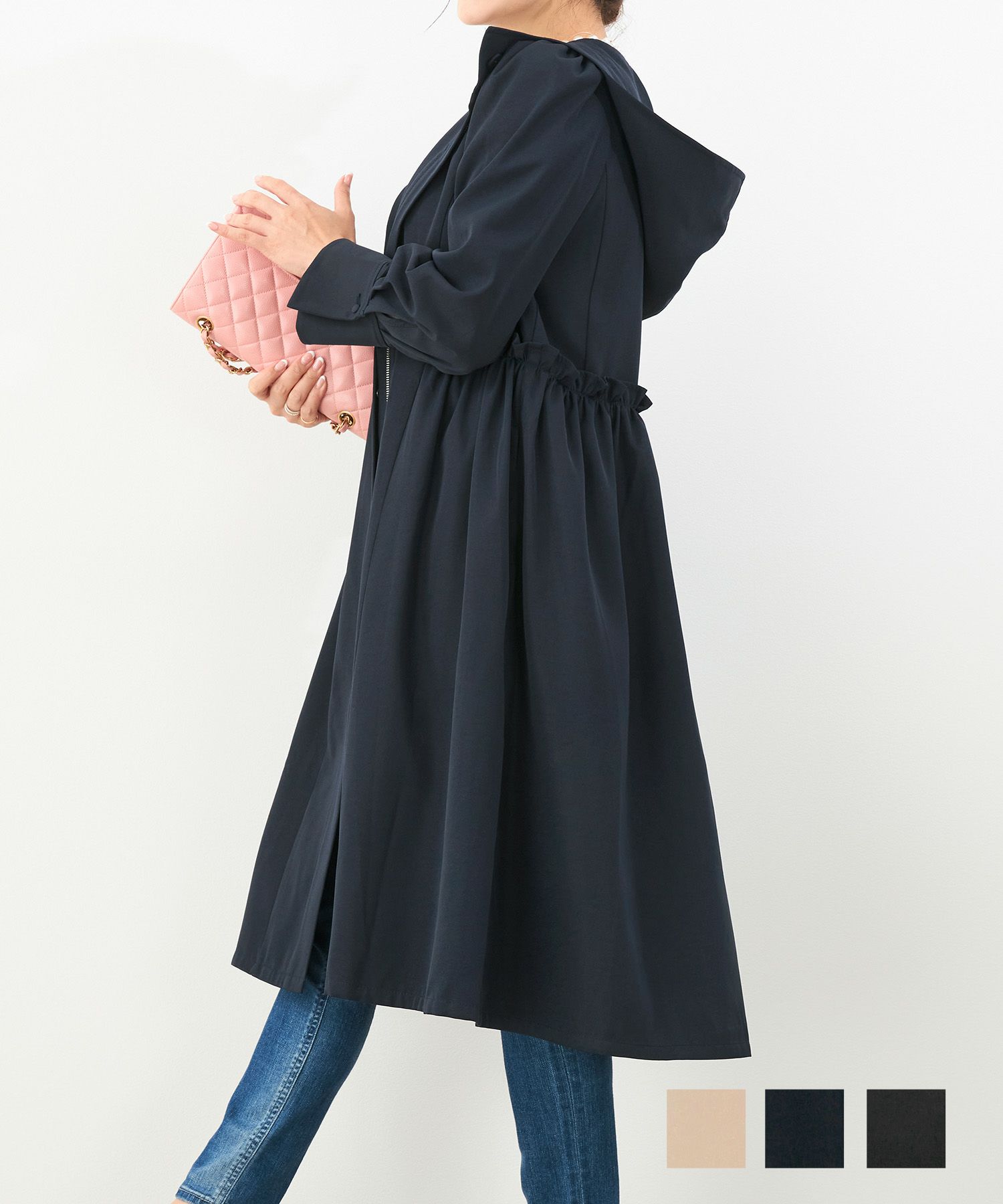Winter-SALE フード付き ドレスコート Liala×PG 全3色｜lpg112-1468【5】 
