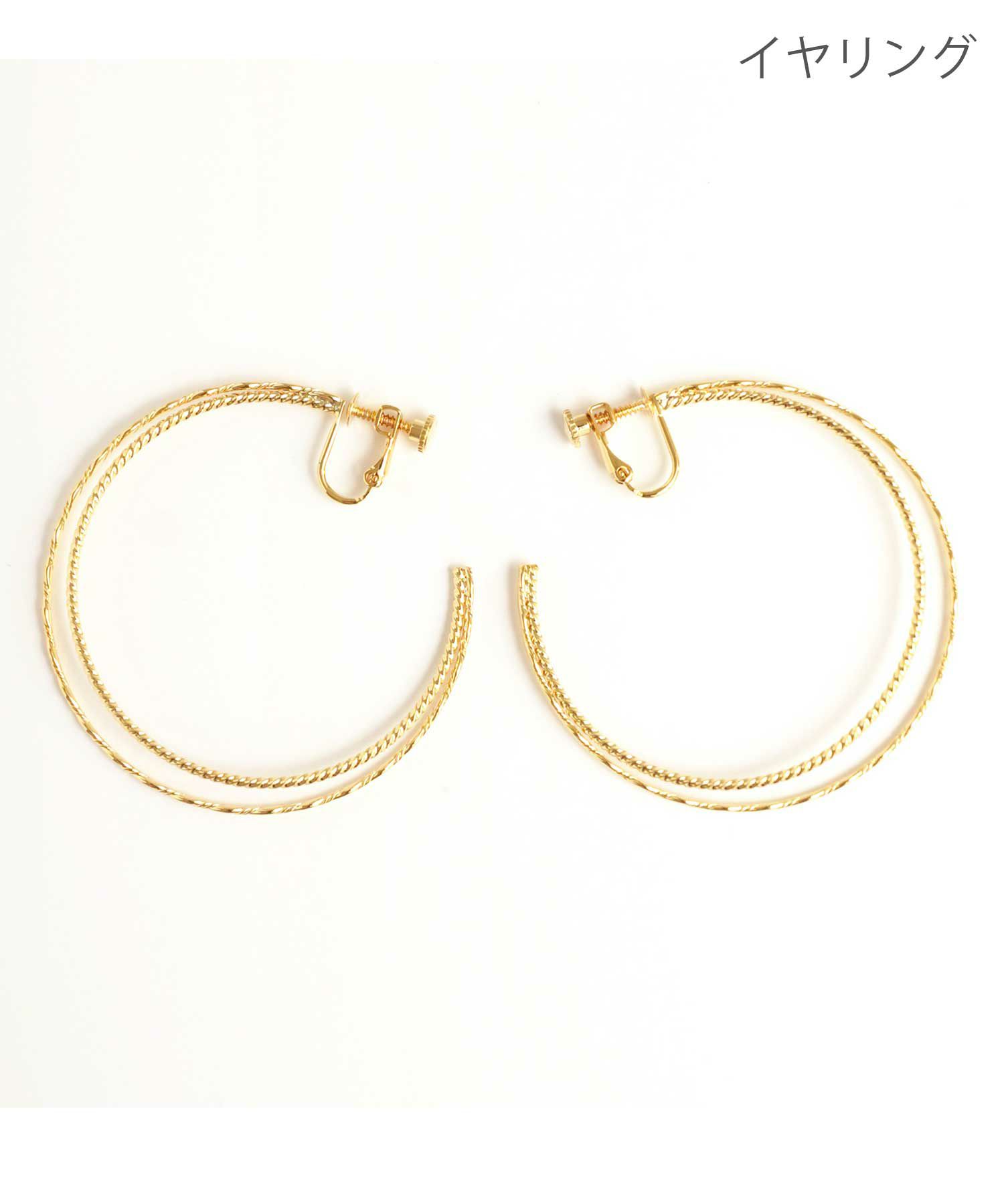 ゴールド スプリンクル フープ ピアス イヤリング Gold Sprinkle Hoop Pierce Earring