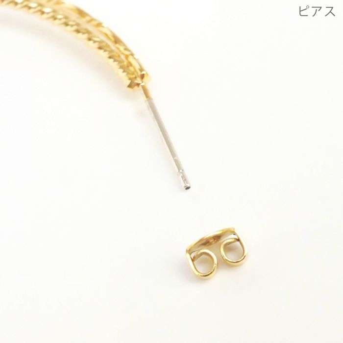 ゴールド スプリンクル フープ ピアス イヤリング Gold Sprinkle Hoop Pierce Earring