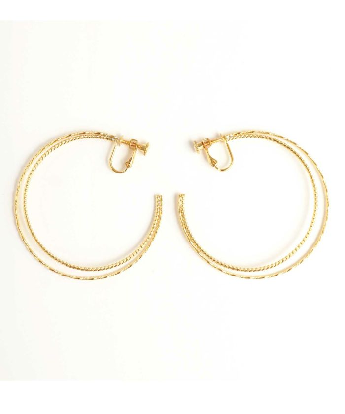 ゴールド スプリンクル フープ ピアス イヤリング Gold Sprinkle Hoop Pierce Earring