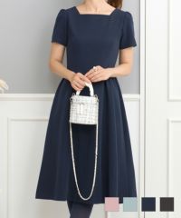 スクエアネック プリンセスギャザー ワンピース Prima Scherrer