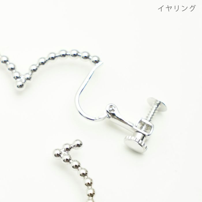 スタッズ クローバー フープ ピアス イヤリング Studs Clover Hoop Pierce Earring