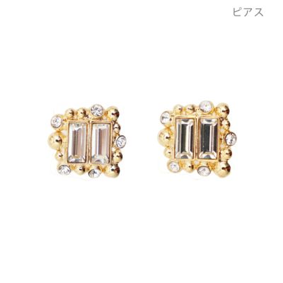 人気 再販】ハートピンククリスタルリボンピアス イヤリング