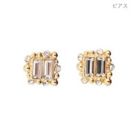 クリスタル レクタングル ピアス イヤリング Crystal Rectangle Pierce Earring