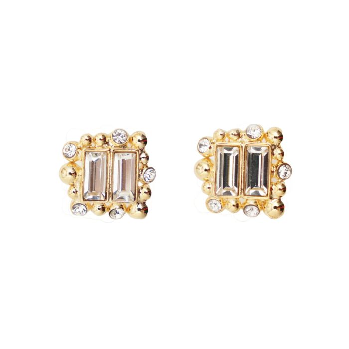 クリスタル レクタングル ピアス イヤリング Crystal Rectangle Pierce Earring