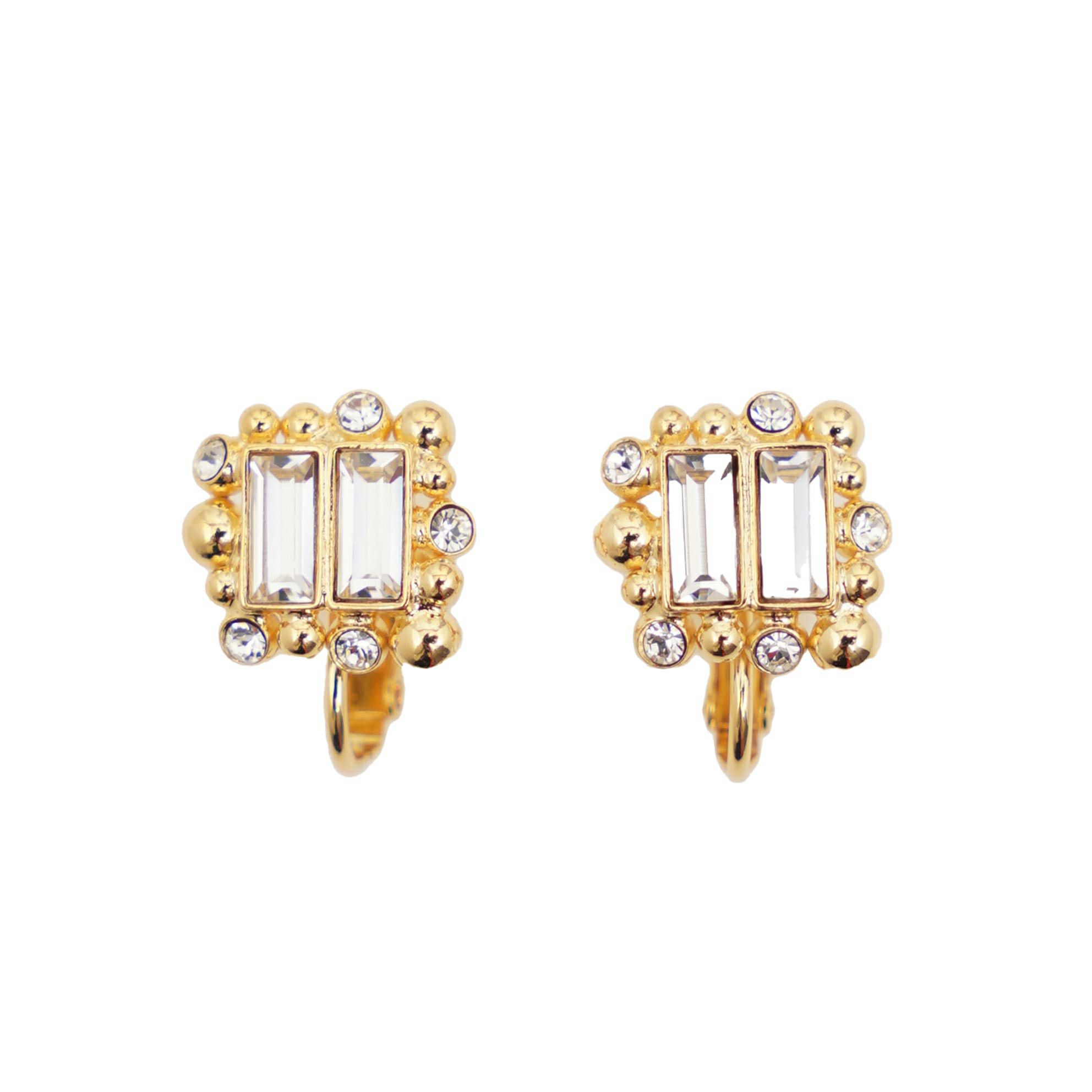 クリスタル レクタングル ピアス イヤリング Crystal Rectangle Pierce Earring