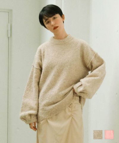 限定Price！SALE ブークレ オーバーニット TINA：JOJUN 全2色