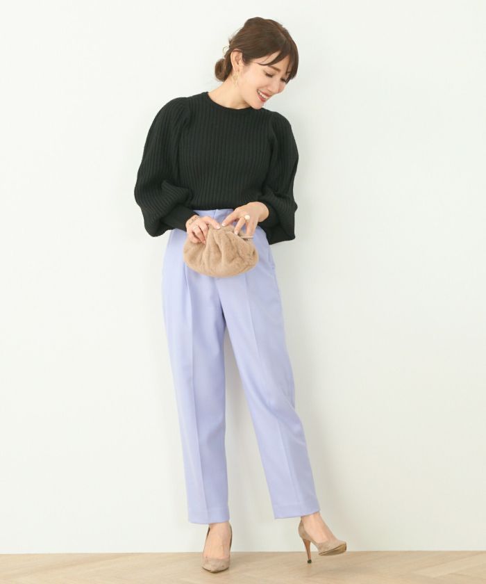 Sov.（ソブ）の「アラン柄刺繍パフスリーブニット（ニット/セーター