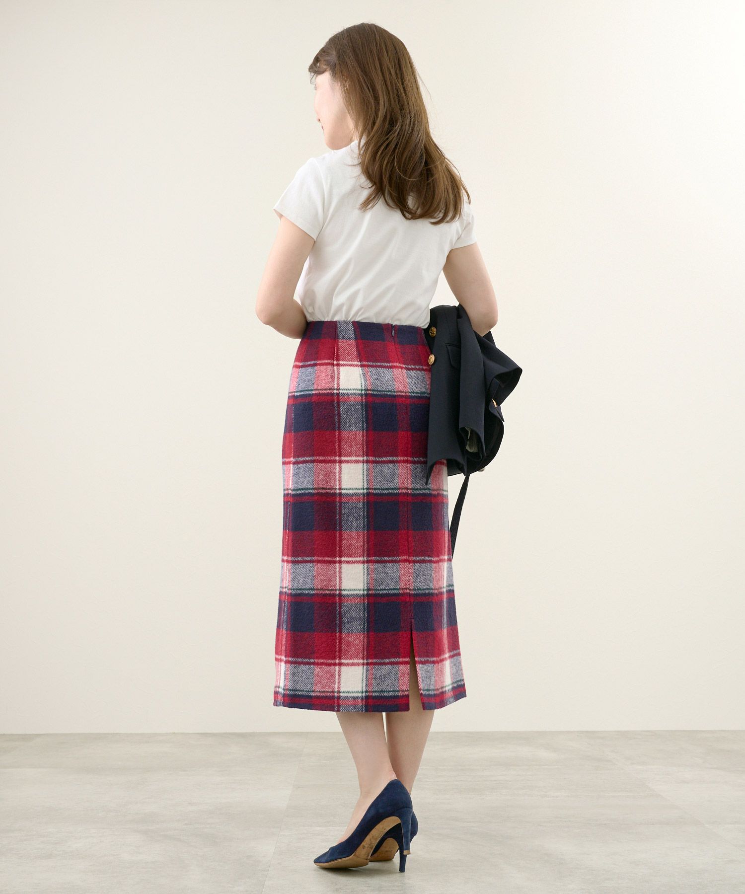 チェック ラップ スカート Liala×PG 全5色｜lpg641-1518【6】 - タイト  