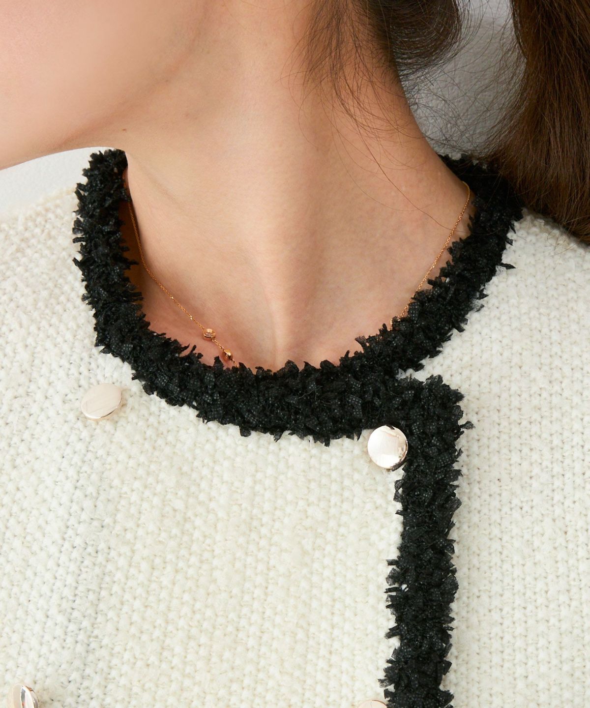 長袖/ダブルボタン/ジャケットライク/羽織り/エレガント/上品