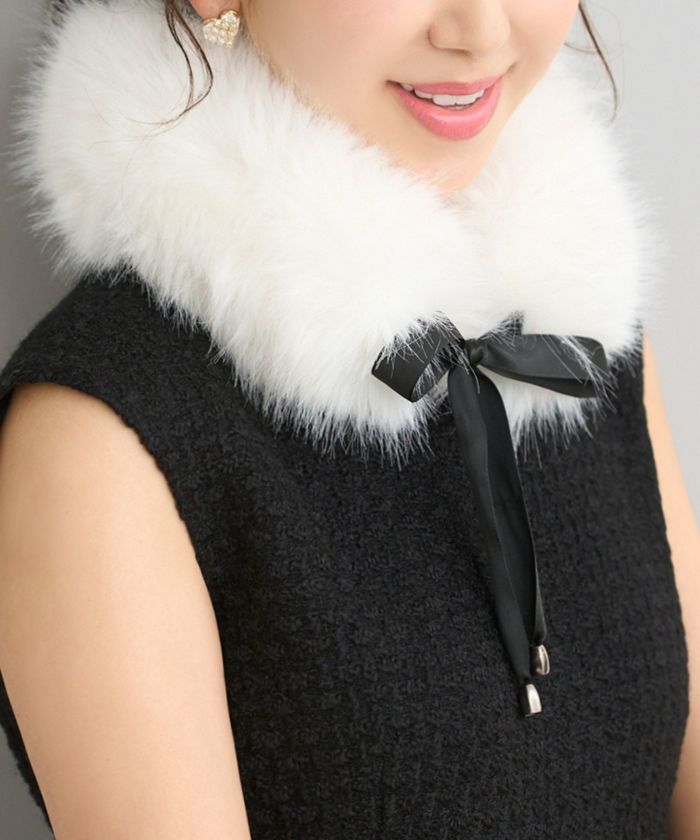 新品♡yori♡もふもふリボンティペット、グレー | hartwellspremium.com