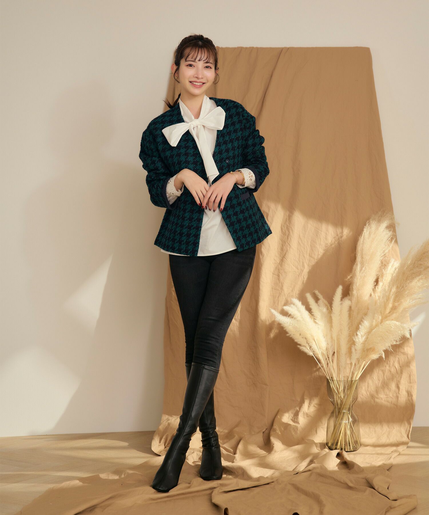 美品【ANAP】アナップ シルバー 苦く 千鳥柄 レギンス
