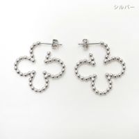 スタッズ クローバー フープ スモール ピアス Studs Clover Hoop Small Pierce