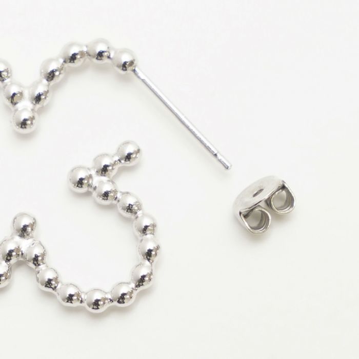 スタッズ クローバー フープ スモール ピアス Studs Clover Hoop
