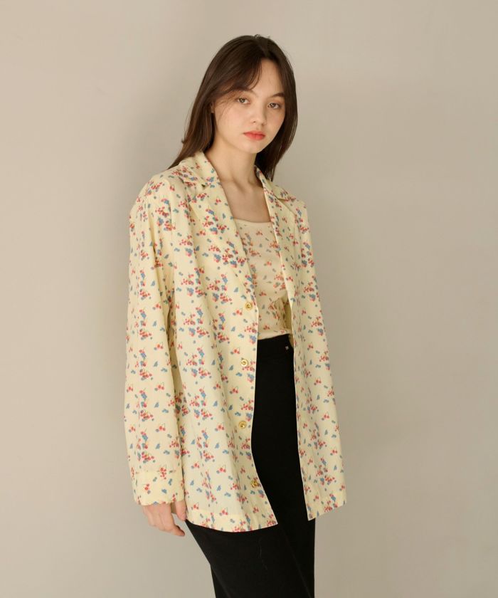 限定Price！SALE フルーツ柄 シャツジャケット TINA：JOJUN 全2