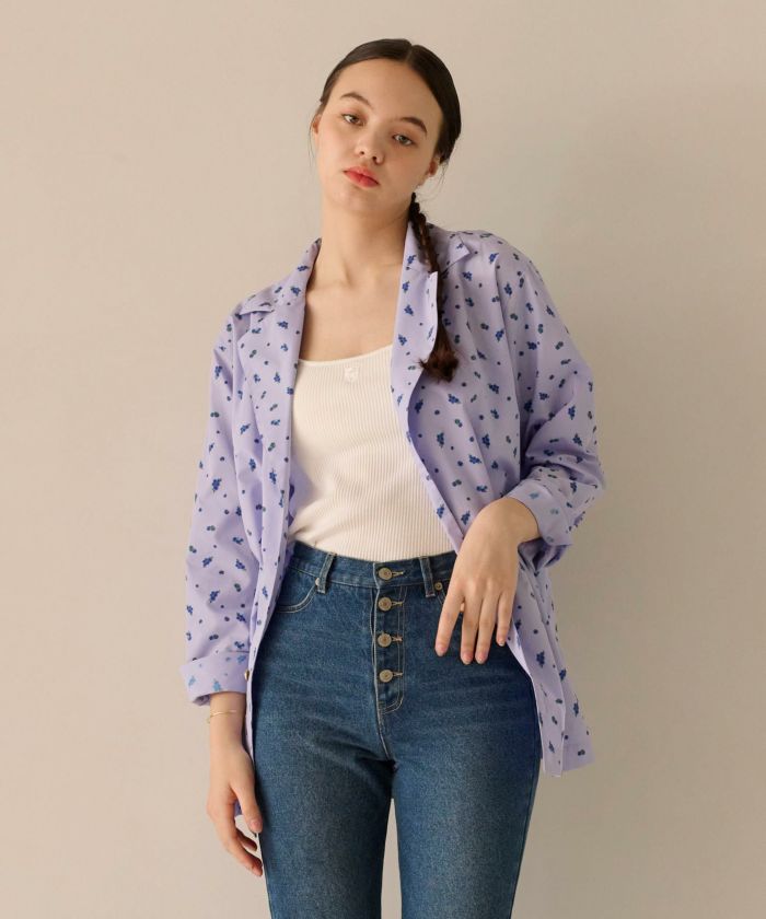限定Price！SALE フルーツ柄 シャツジャケット TINA：JOJUN 全2